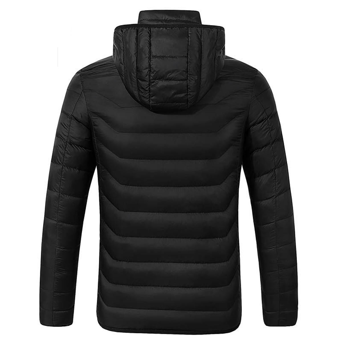 Electric Heating USB Abdomen Back Intelligent Winter Hooded Heated Coat Jacket Temperature Control