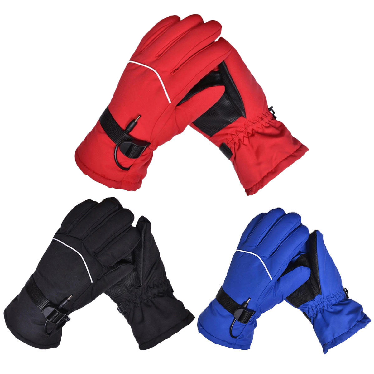 Heated Waterproof Ski Gloves - Winter Thermal Mittens for Snowboarding