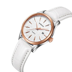 Casual Style Female Wrist Watch Waterproof Leather Band Quartz Movement Watch