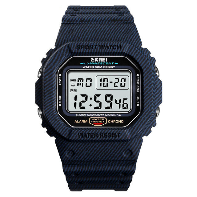 Military Stopwatch Alarm Waterproof Sports Shockproof Digital Men Watch