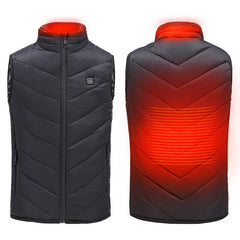 Kids USB Heated Winter Jacket for Skiing, Riding, Motorcycle - Warm Hooded Coat for Back & Cervical Spine