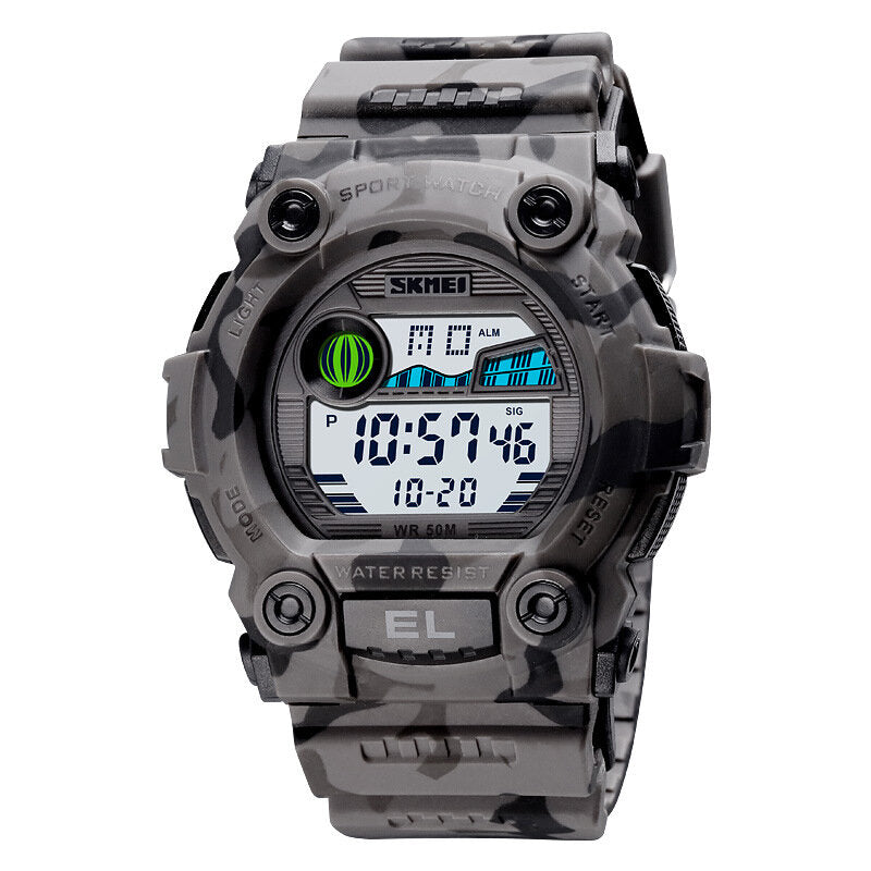 Chronograph Sport Men Wristwatch Luminous Display Waterproof LED Digital Watch