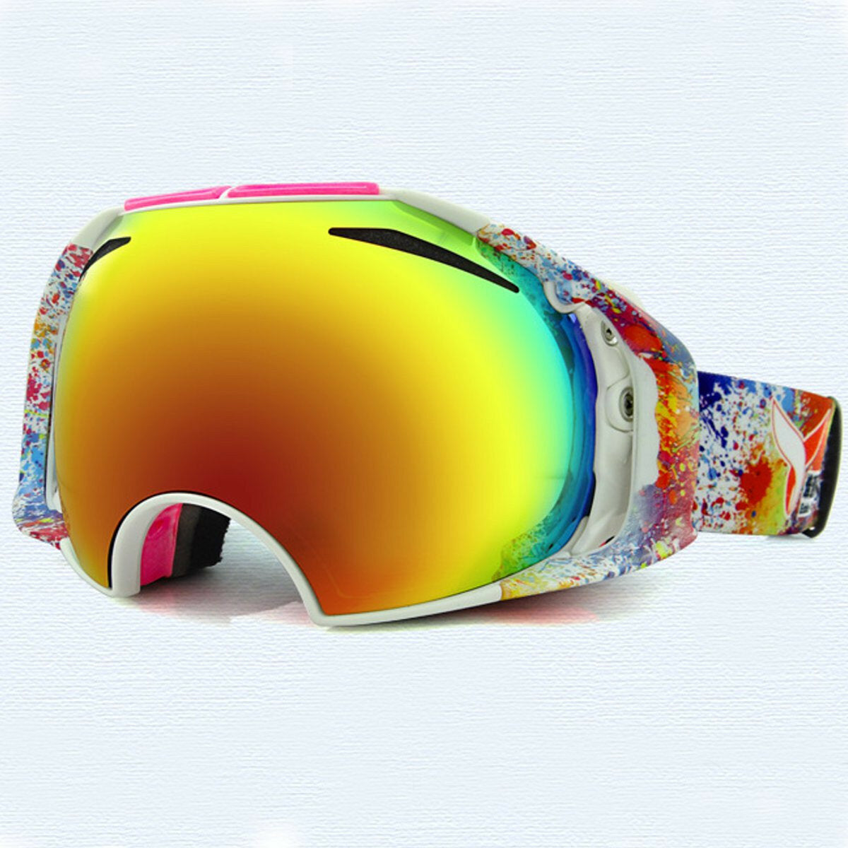 Ski Goggles Double Permanent Anti-Gog Lens Motorcycle Wind Snow Glasses