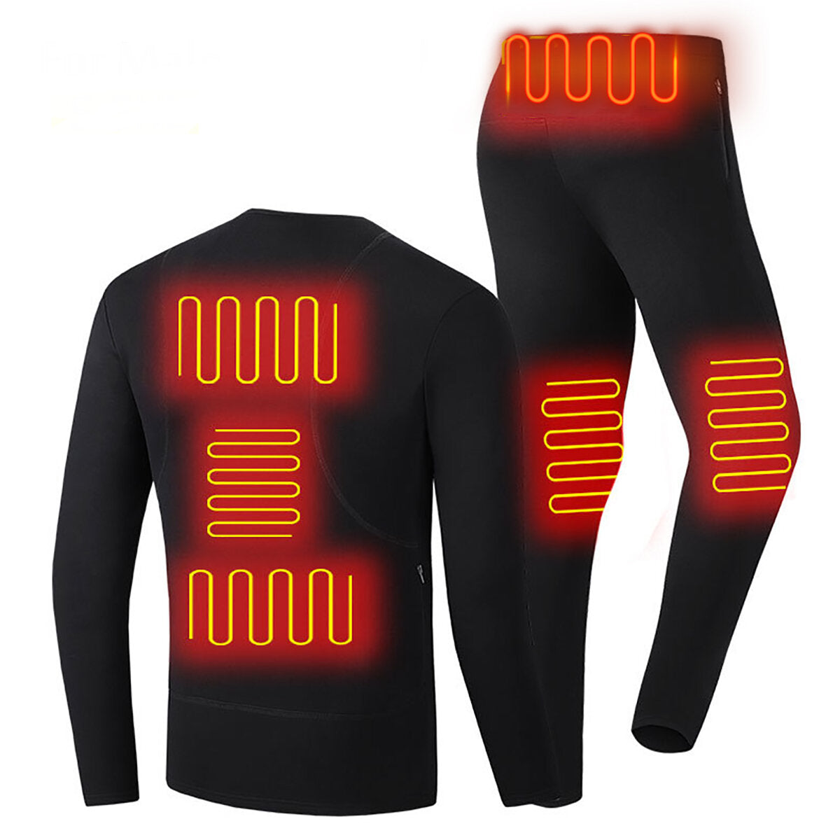 Unisex Electric Heated Thermal Underwear Suit - Winter Elastic Heating Pants