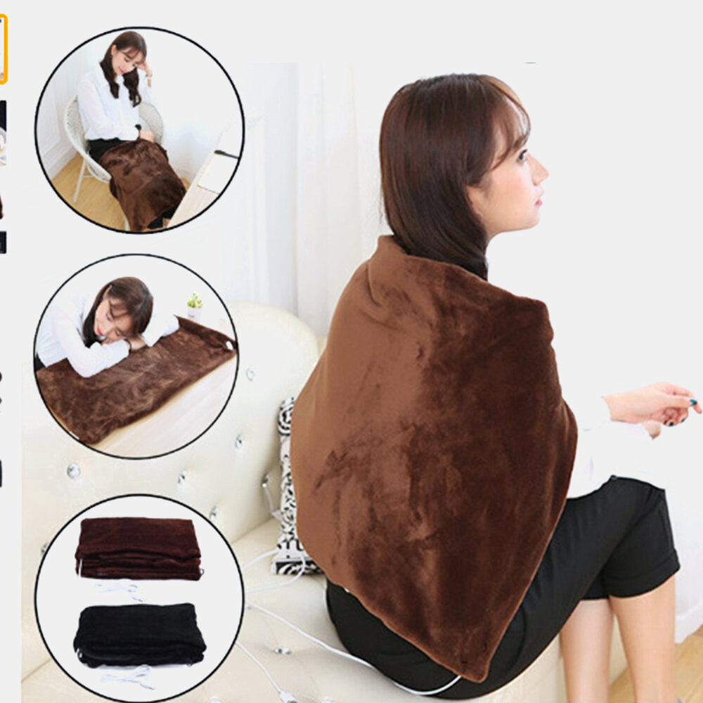 Unisex USB Heated Windproof Knitted Shawl for Outdoor Warmth