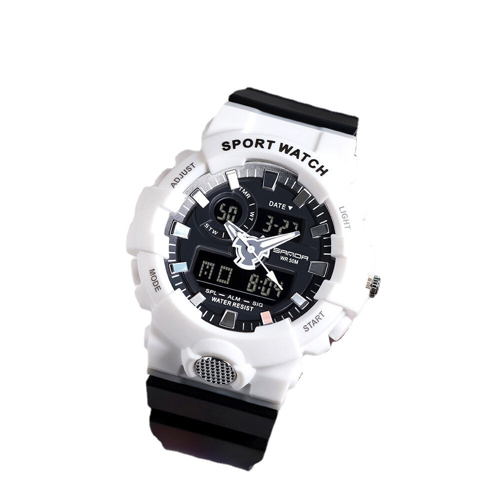 Fashion Alarm Clock Luminous Display Shockproof Couple Dual Display Digital Watch