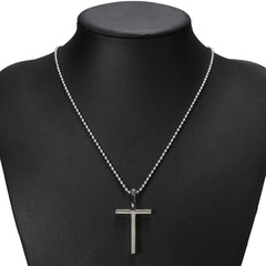 20" Stainless Steel Chain Cross Silver Pendant Necklace Jewelry Christmas Gift