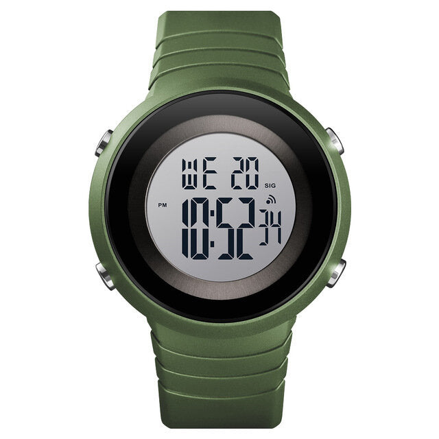 5ATM Waterproof Stopwatch Alarm Digital Watch Outdoor Sports Men Watch