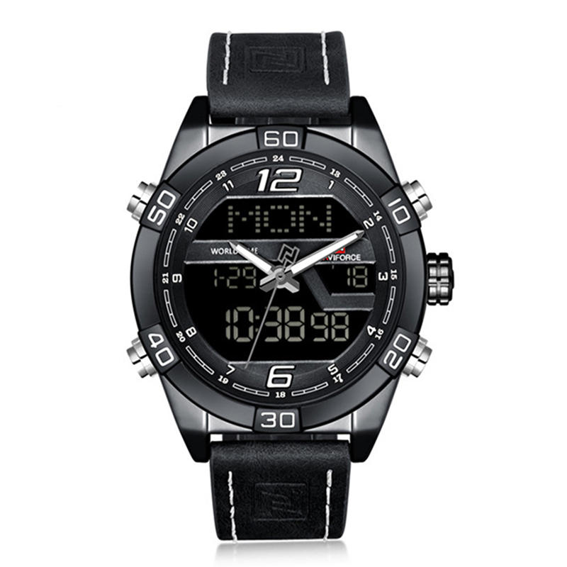 Dual Display Digital Watch Chronograph Men Alarm Sport Wrist Watch