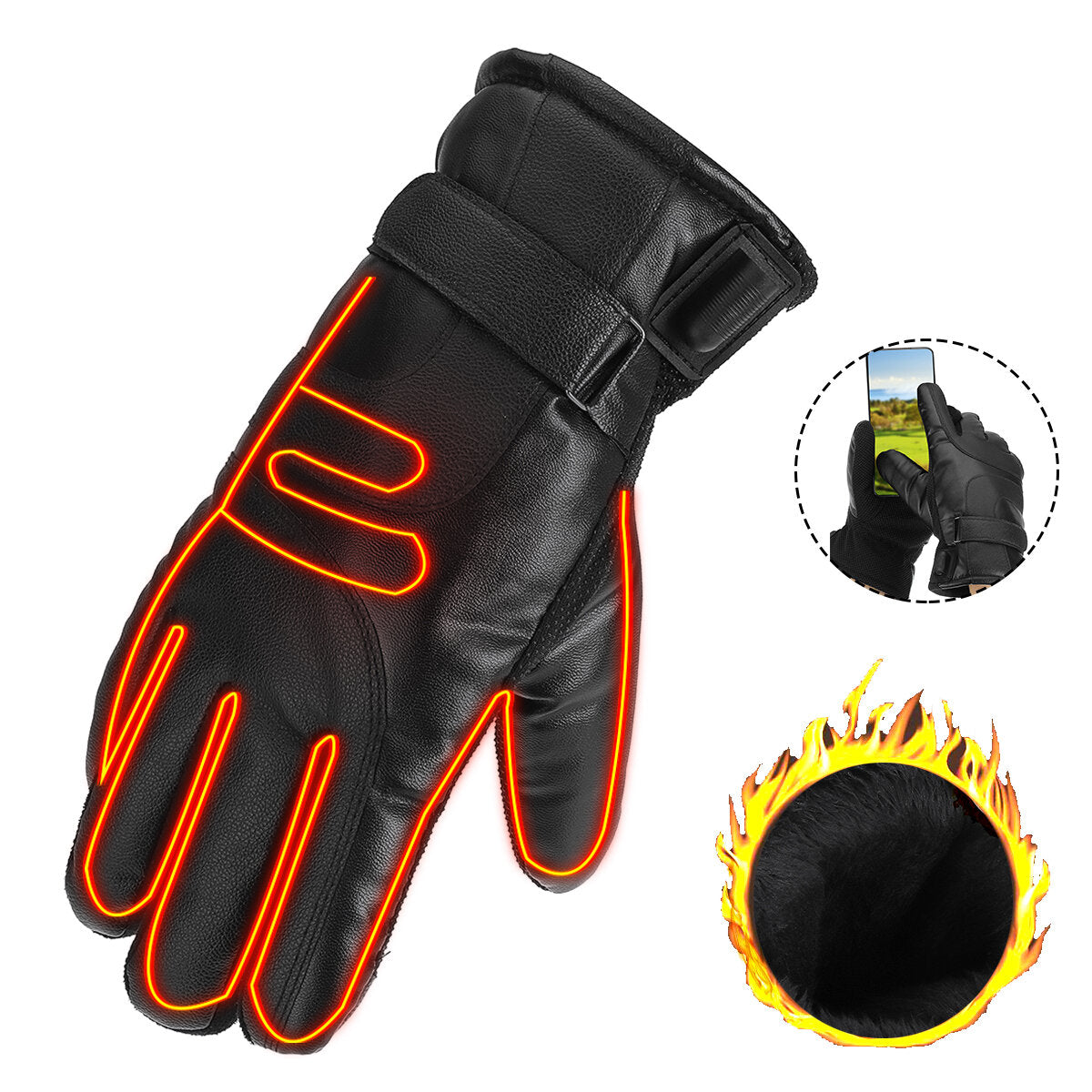 USB Rechargeable Heated Winter Gloves for Sports, Climbing, Cycling - Thermal Insulated