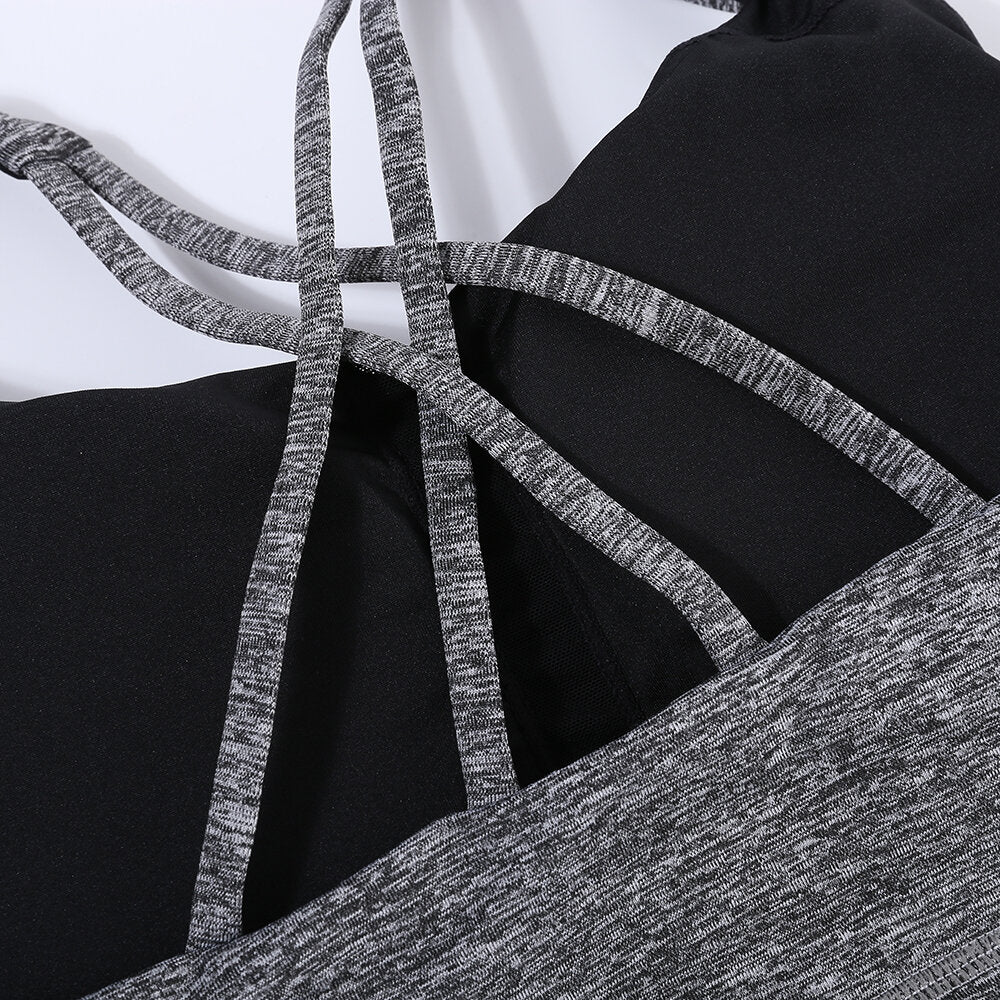 Seamfree Padded Wireless Full Coverage Criss Cross Sports Bra