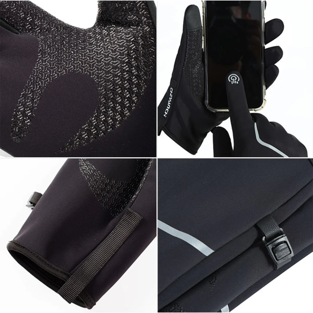 Unisex Winter Thermal Windproof Touchscreen Motorcycle Gloves