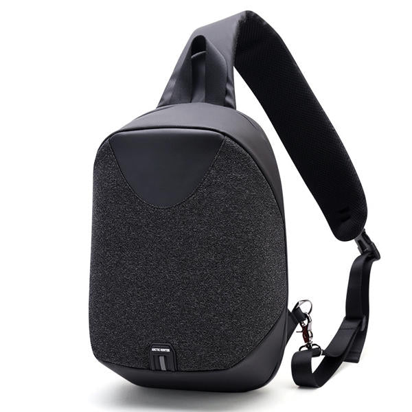 Men's Polyester Anti-Theft Crossbody Business Chest Bag
