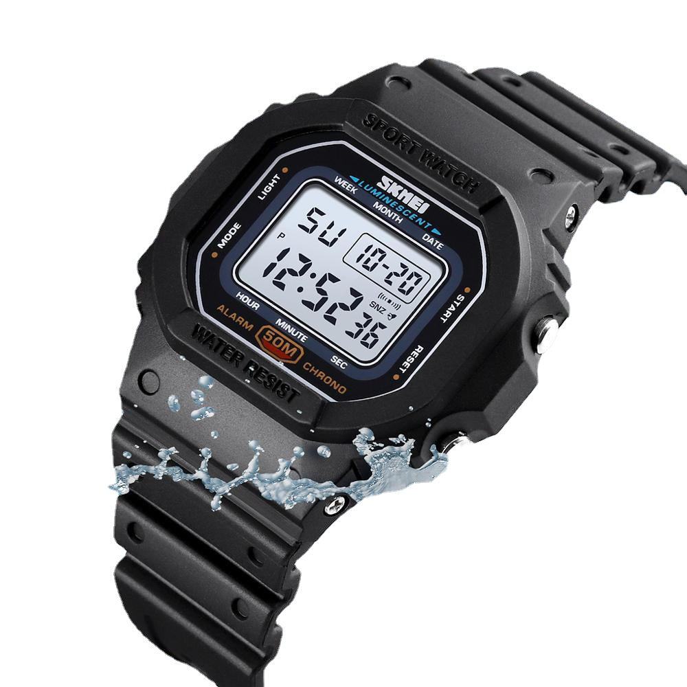 Sport Camouflage Children Watch 5ATM Waterproof Luminous Week Display LED Kids Outdoor Digital Watch