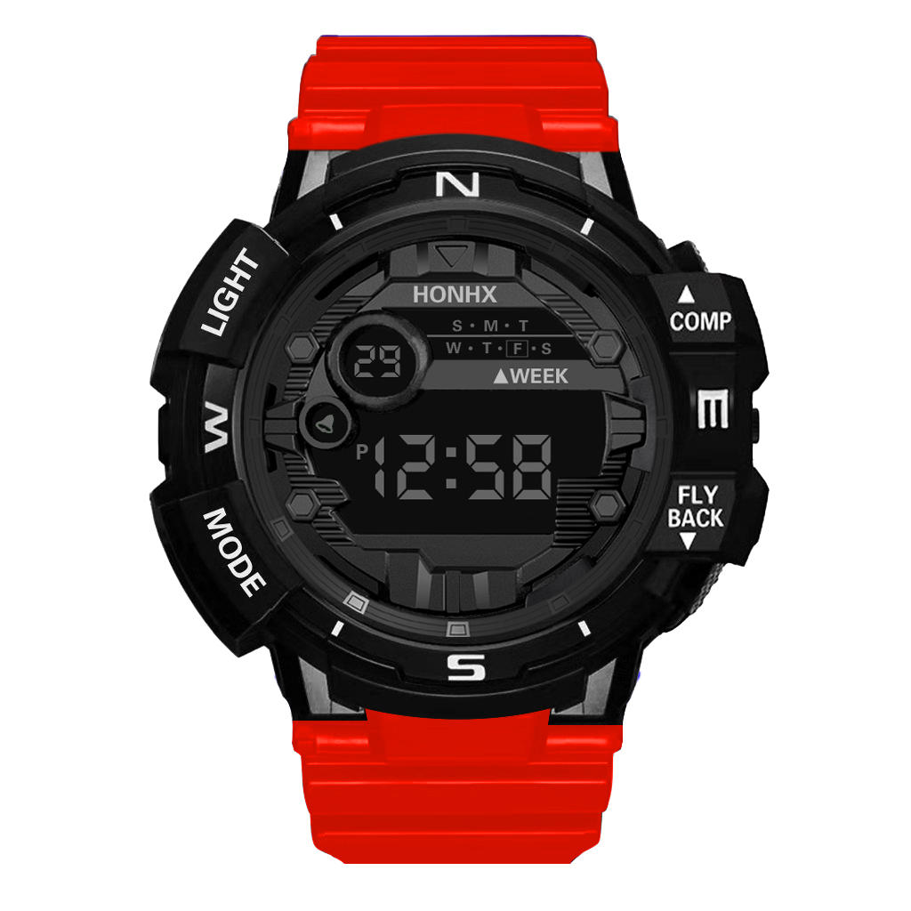 Men Watch Fashion Luminous Display Alarm Clock Digital Watch