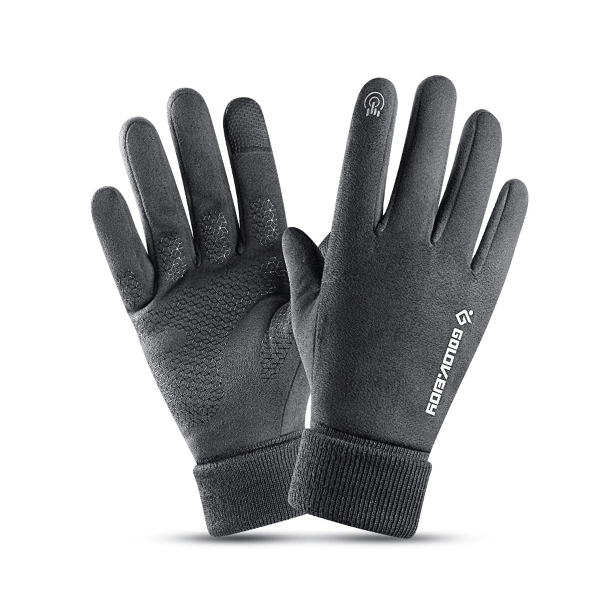 Men's Waterproof Thermal Ski Gloves - Touchscreen, Windproof, Reflective, Outdoor Snowboarding