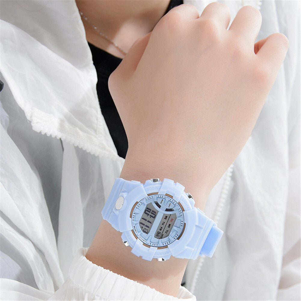 Casual Time Week Display Silicone Strap LED Digital Watch Women Watch