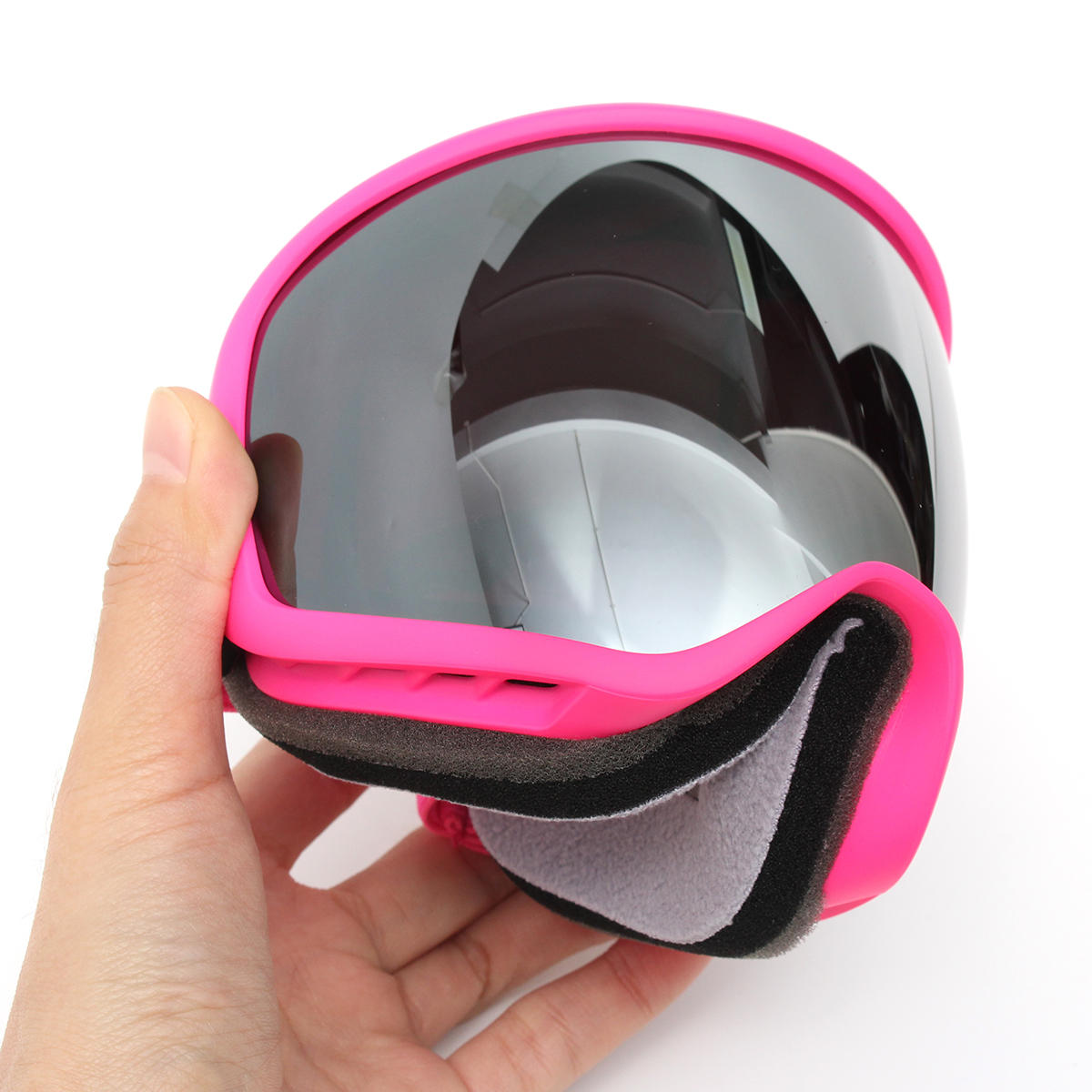 Pink Skiing Goggles Double Lens Anti Fog UV Snowboard Snowmobile Motorcycle Glasses