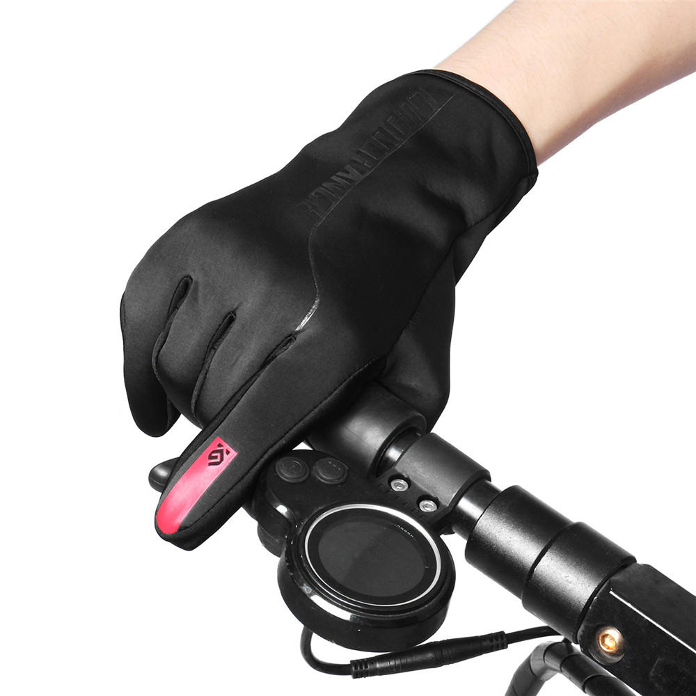 Waterproof Thermal Touchscreen Motorcycle Gloves - Fleece Lined, Full Finger Winter Warmth