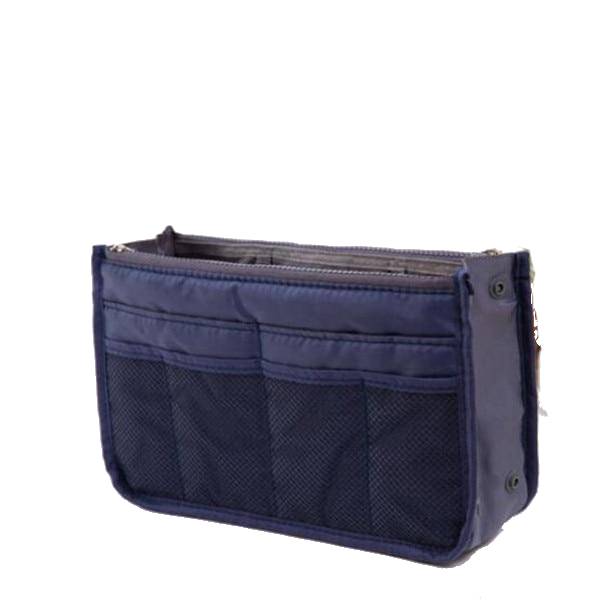 Nylon Cosmetic Bags For Women Tote Insert Double Zipper Makeup Bag Toiletries Storage Bag Girl Outdoors Travel Make Up Organizer