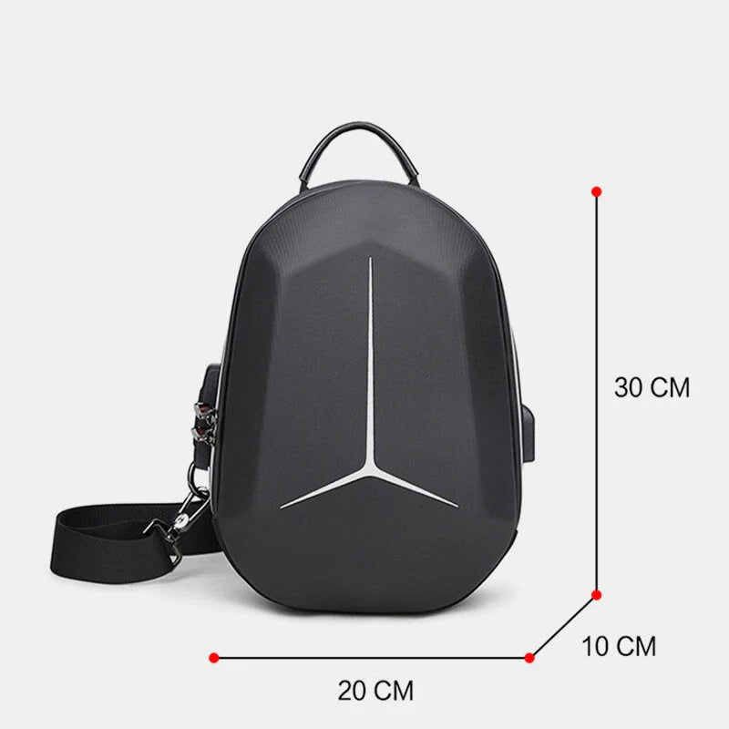 Men's Waterproof USB Charging Crossbody Sling Bag - Large Capacity, Multi-Layered