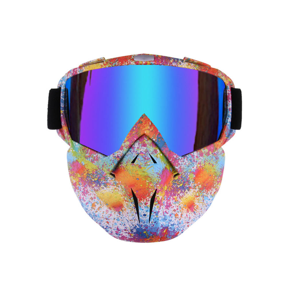 Motorcycle Goggles Motocross Off-road ATV Dirt Bike Eyewear Color Film Glasses