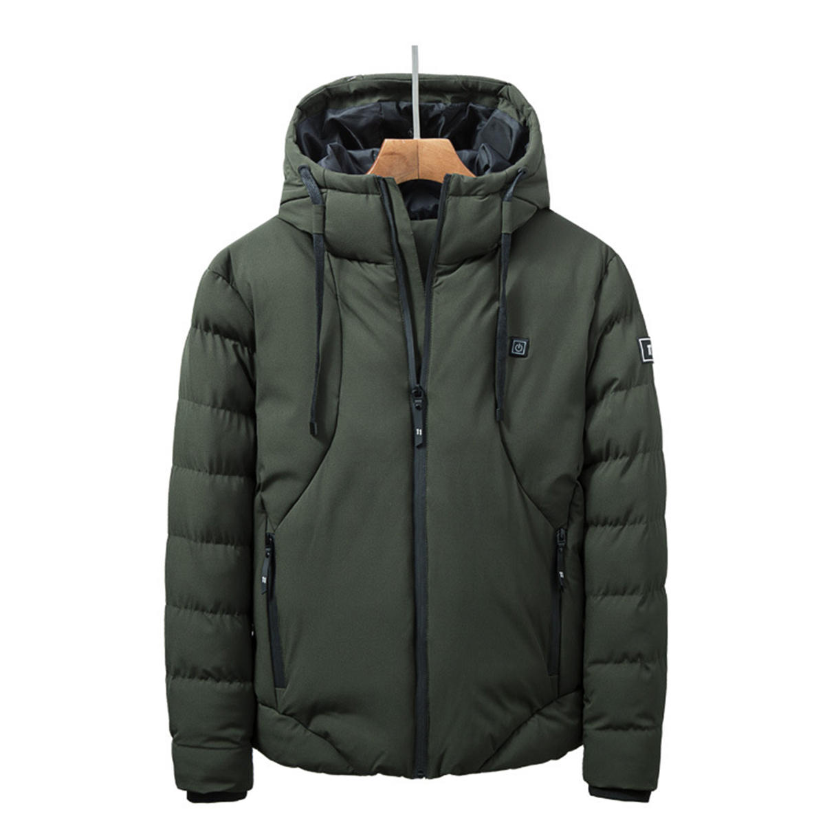 Men's USB Heated Hooded Jacket - Winter Warm Outdoor Coat