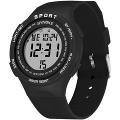 EL Display Silicone Strap Sport Watch 3ATM Waterproof Alarm Student Digital Watch