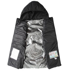 USB Heated Vest with Hat for Men & Women - Winter Hiking & Fishing Jacket