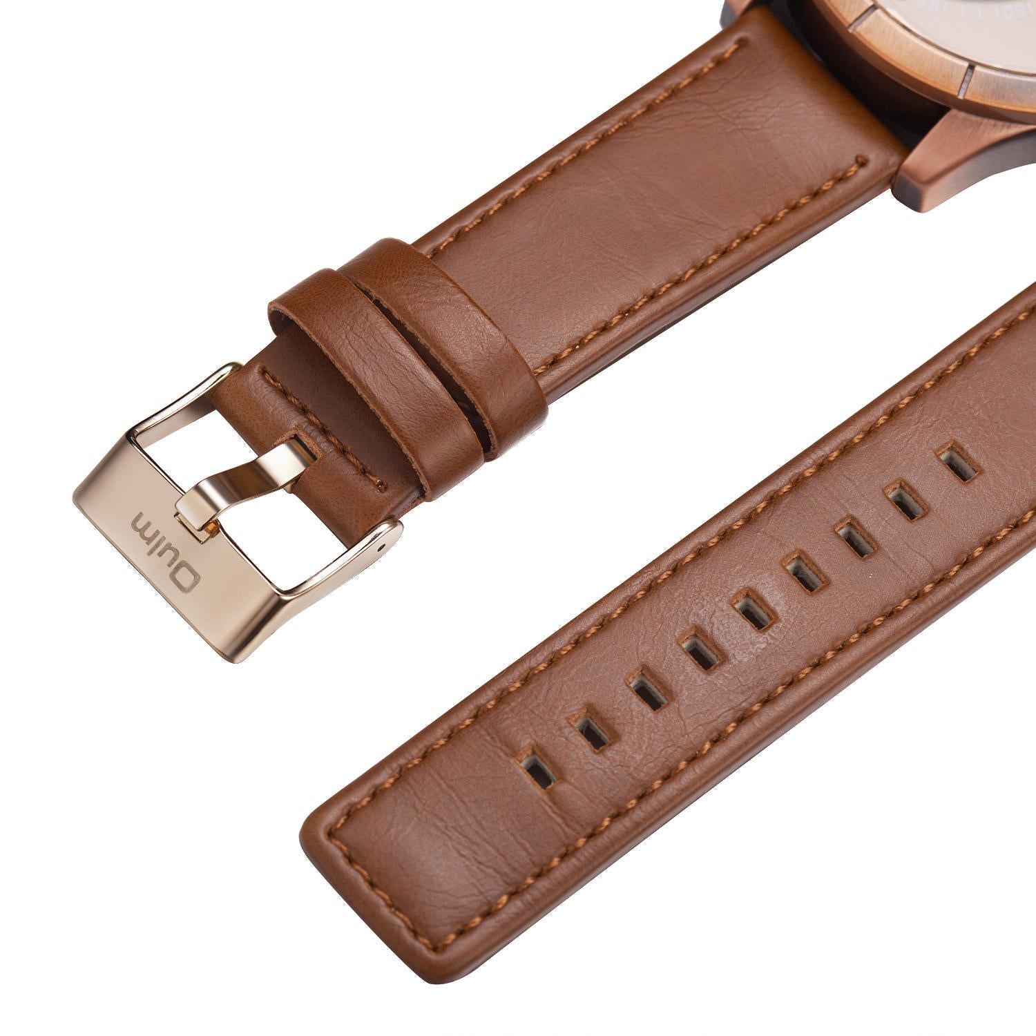 Unique Design Calendar Creative Watch Genuine Leather Strap Quartz Watches