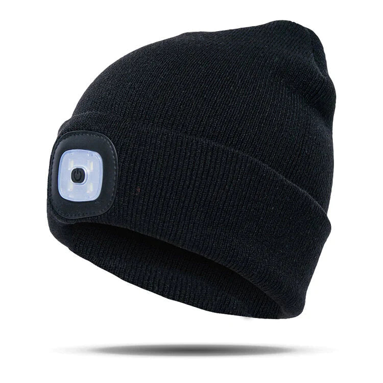 LED Beanie Hat for Night Jogging and Walking