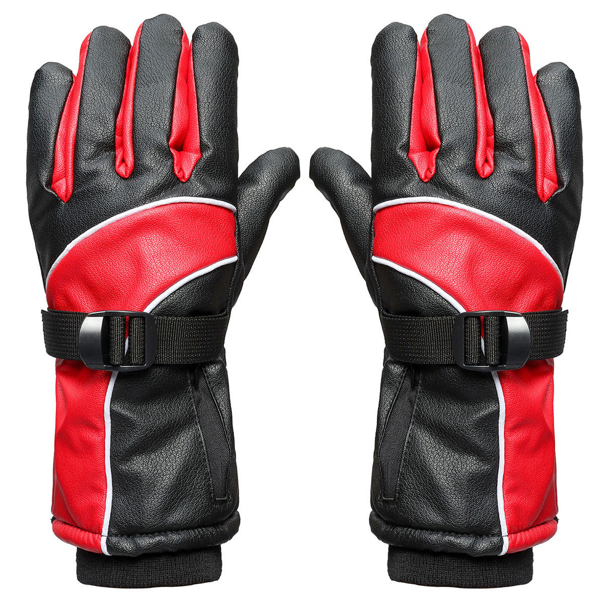 Waterproof 4000mAh Rechargeable Heated Motorcycle Gloves with Thick Velvet