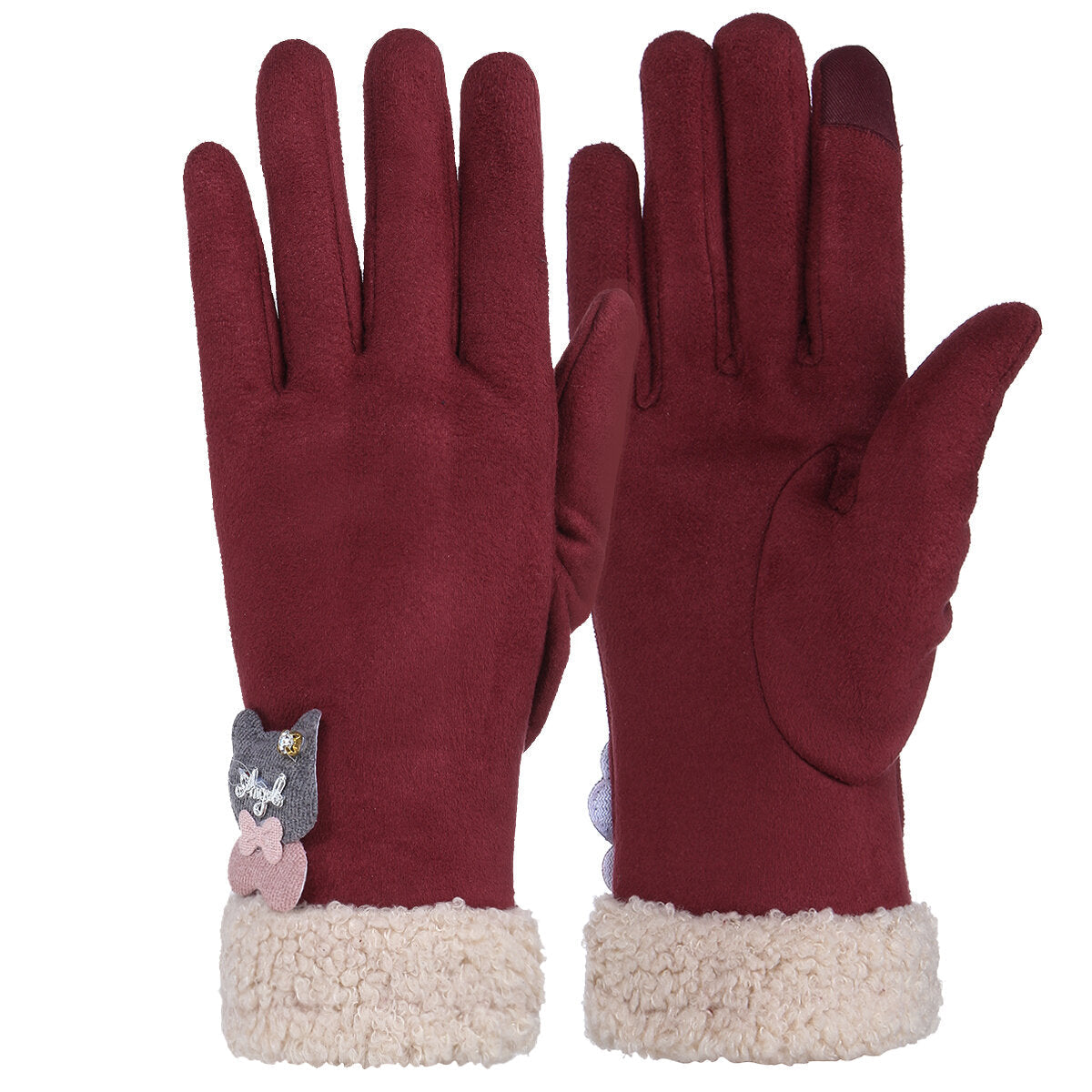 Women's Winter Touchscreen Gloves - Windproof, Full Finger, Outdoor Motorcycle Use