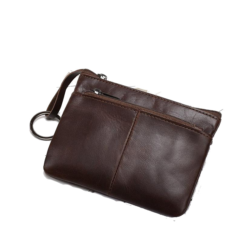 Mini Purse for Men Wallet Women Genuine Leather Zipper Vintage Short Lady Small Slim Female Women's Wallet Male Thin portomonee