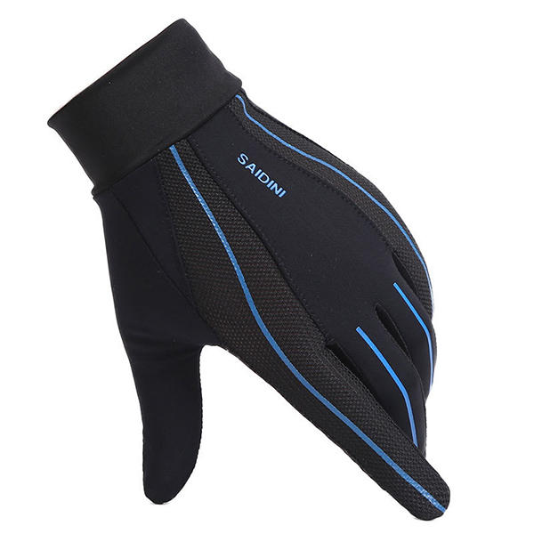 Men's Non-Slip Touchscreen Silicone Riding Gloves - Windproof, Full Finger