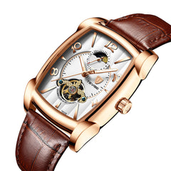 Business Style Men Wrist Watch Moonphase Date Display Automatic Mechanical Watch