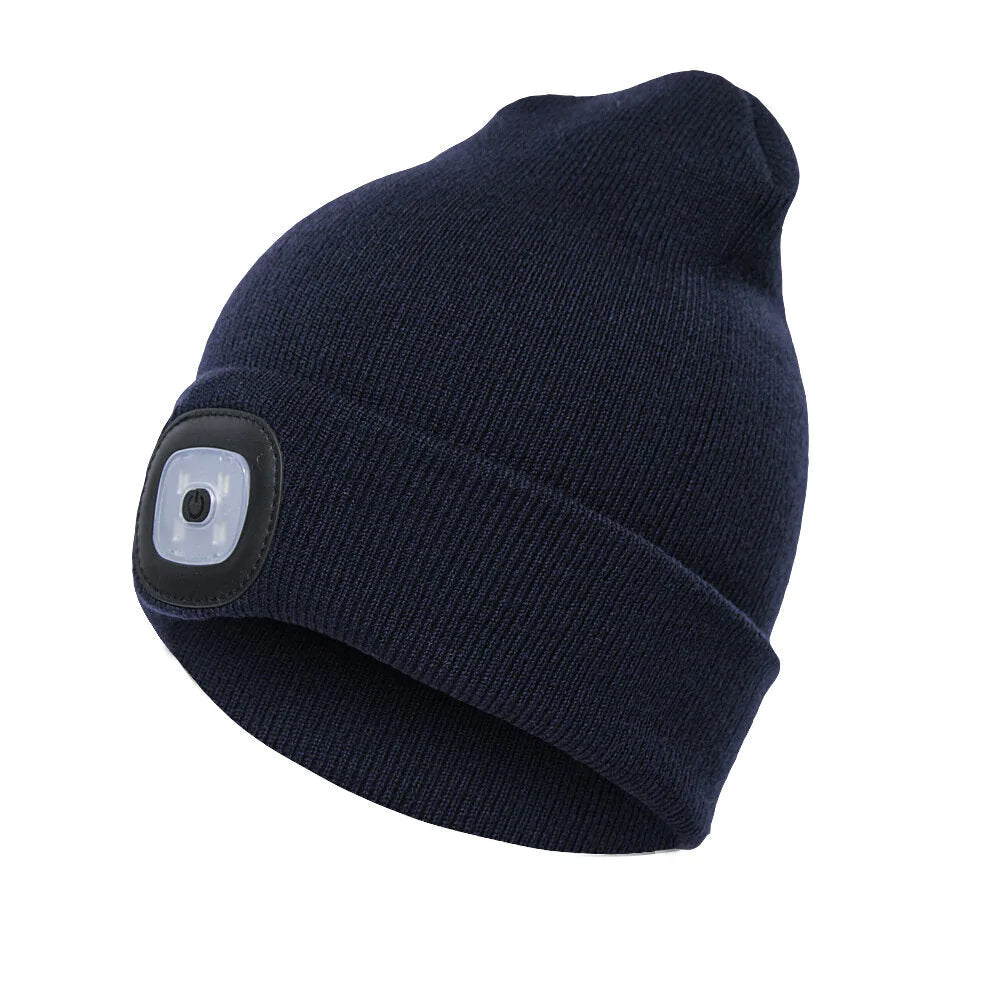 LED Beanie Hat for Night Jogging and Walking