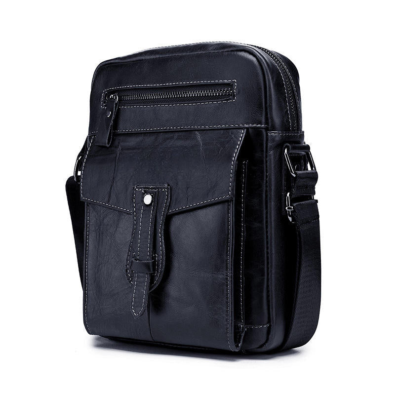 Men's Genuine Leather Crossbody Phone Bag - Stylish & Durable for Daily Use