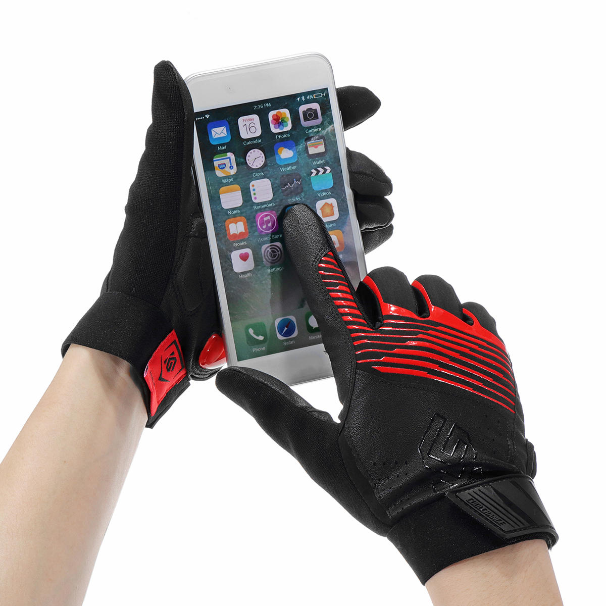 Waterproof Winter Motorcycle Gloves, Touchscreen, Gel Pad, PU Leather, Full Finger Warmth