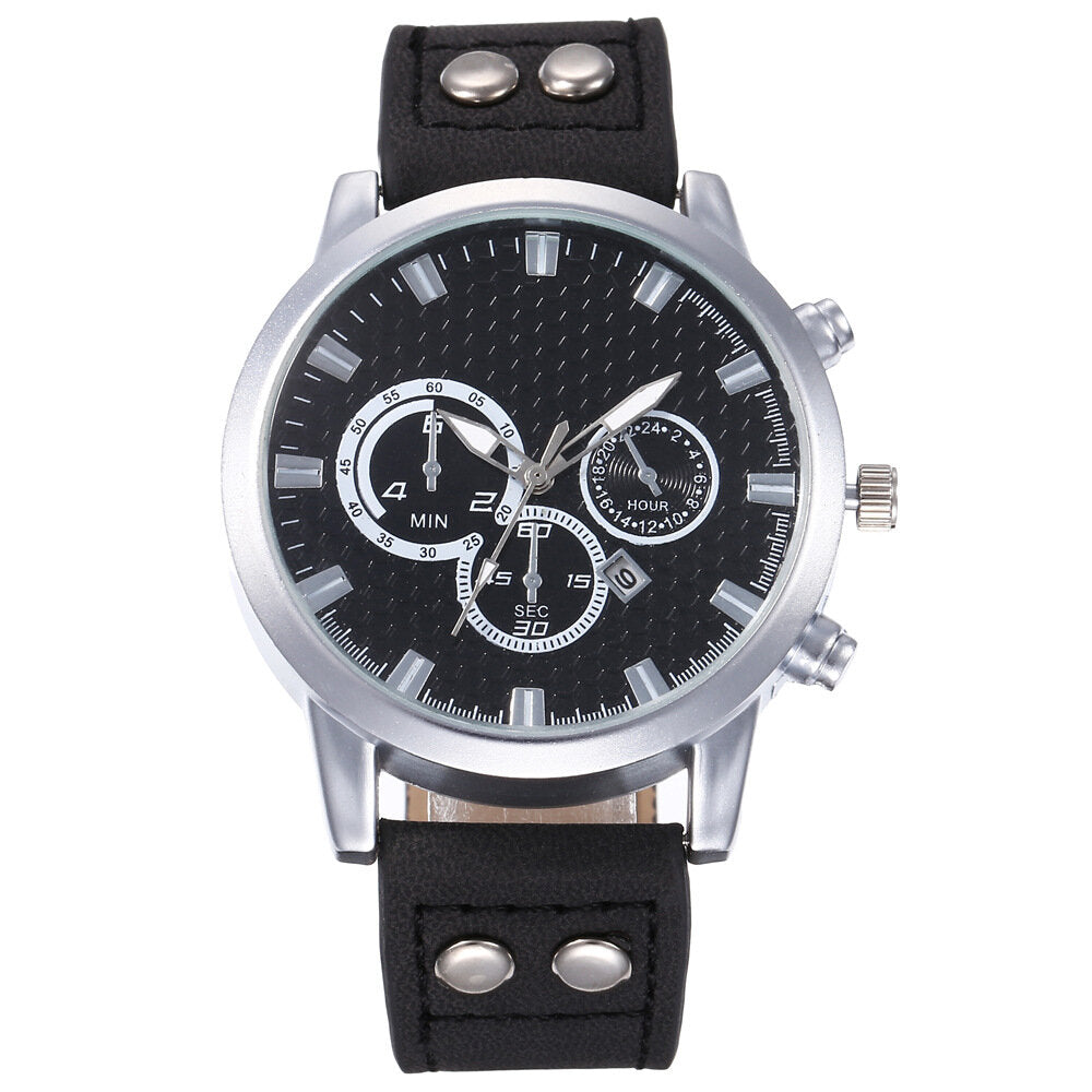 Elegent Alloy Sports Business Casual Belt Men Watch Quartz Watch