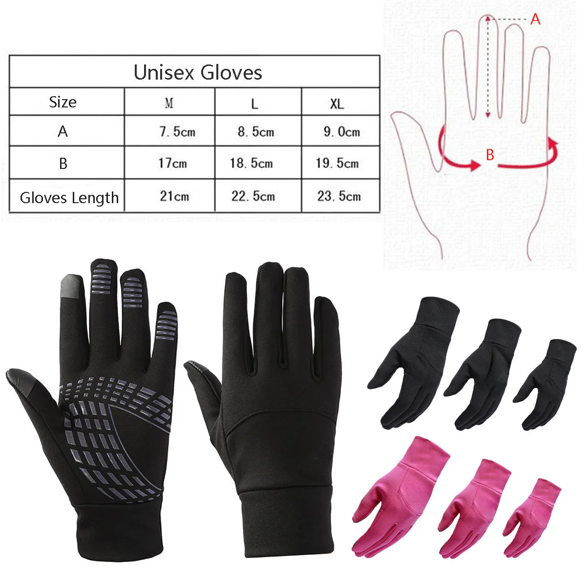 Waterproof Thermal Touchscreen Gloves: Anti-slip, Windproof for Winter Biking, Skiing, Motorcycling