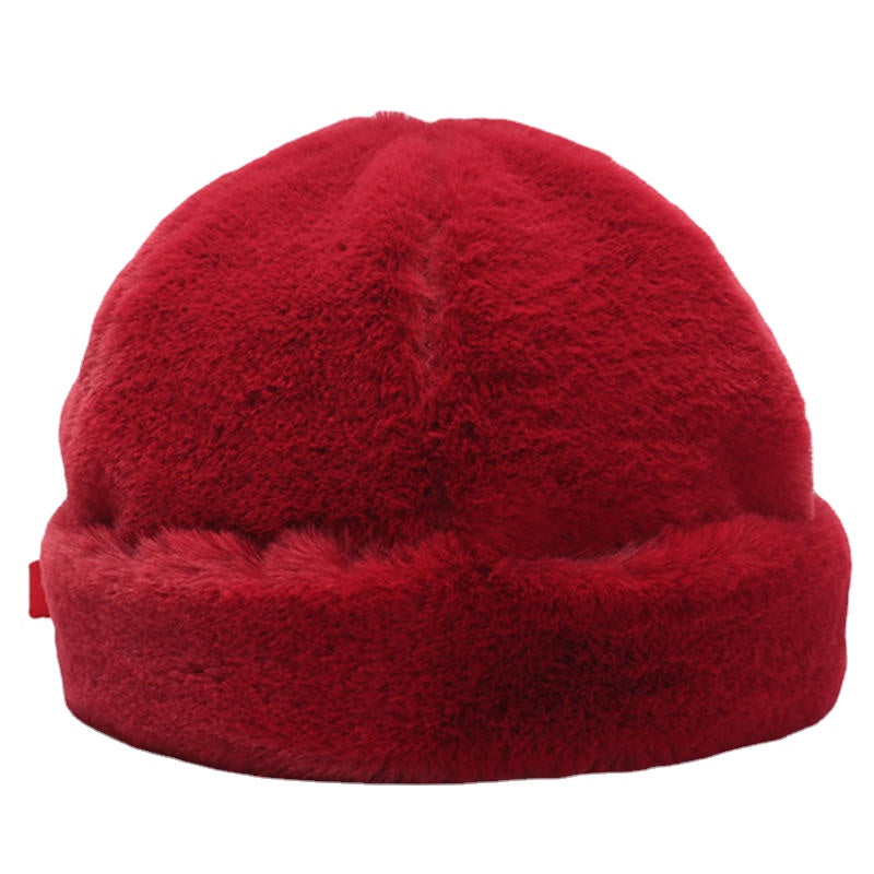 Women's Adjustable Winter Fur Hat - Soft, Warm, Brimless Design