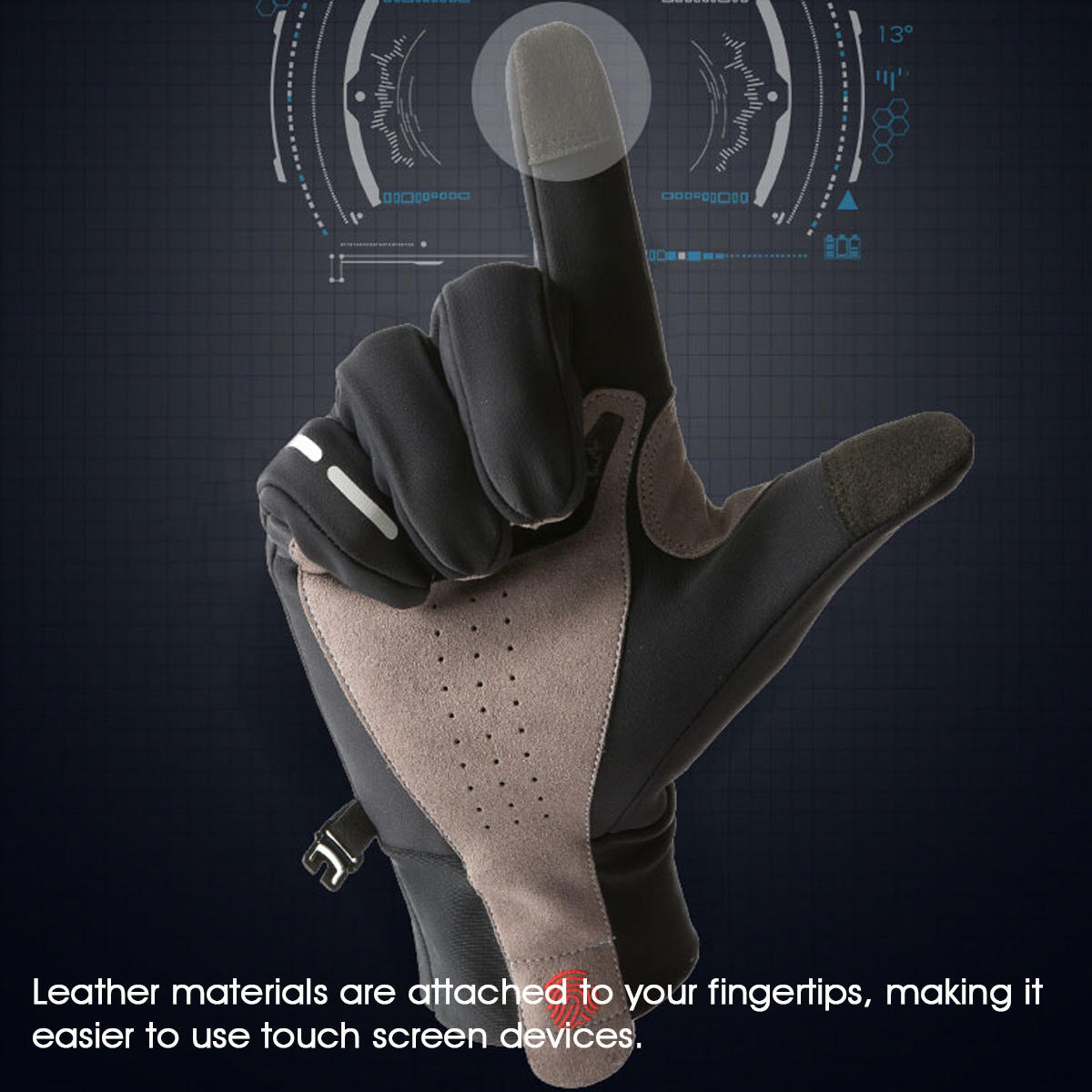 Waterproof Thermal Touch Screen Gloves - Non-slip, Warm Velvet for Outdoor Sports & Motorcycle Use