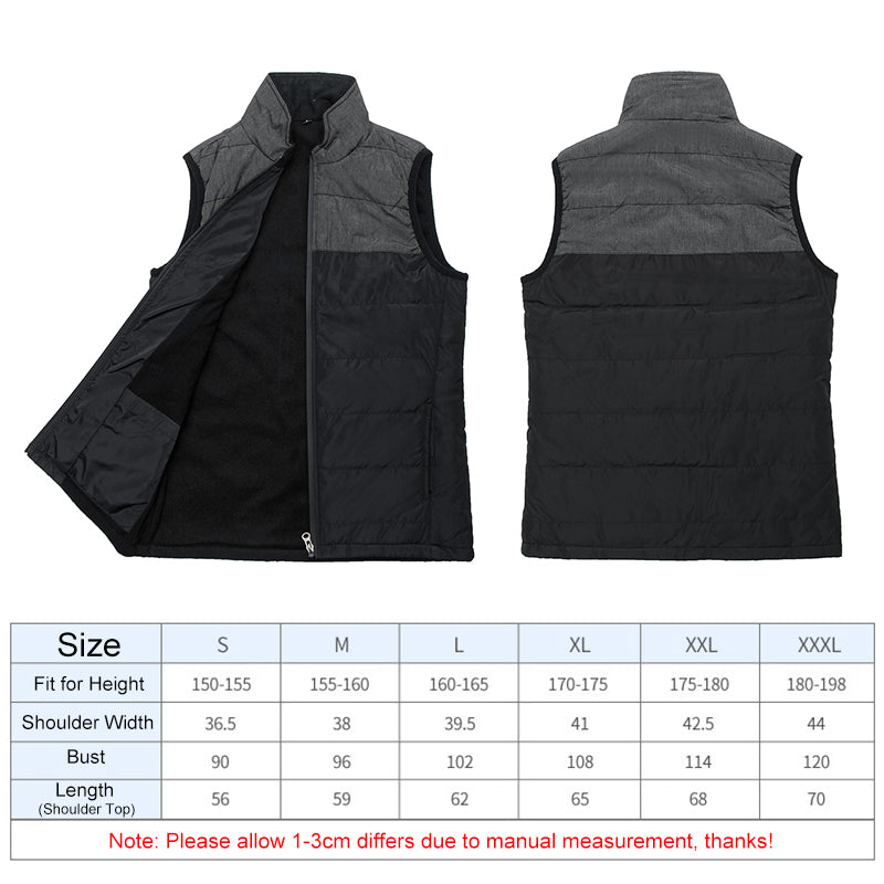 USB Heated Vest 3-Gear Dual Control for Men & Women - Rapid Heating Back & Abdomen Jacket