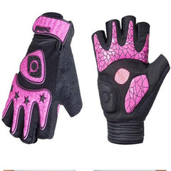 Motorcycle & Bicycle Half Finger Riding Gloves - Breathable & Durable