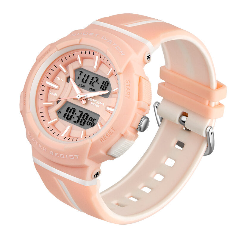 Freash Color Fashion Style Luminous Display Shockproof Dual Display Digital Watch