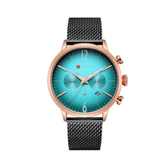 Men's Stainless Steel Waterproof Quartz Watch with Date Function