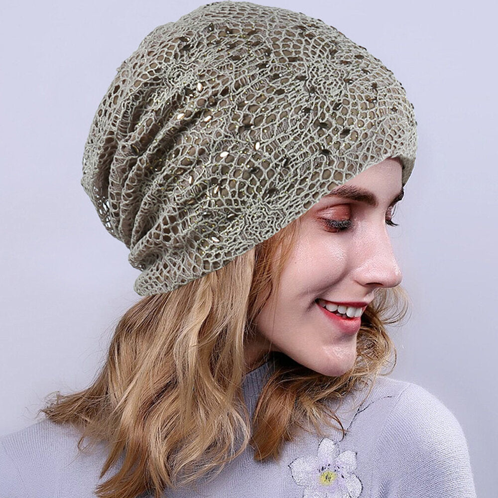 Breathable Knitting Cutout Beanie Hat