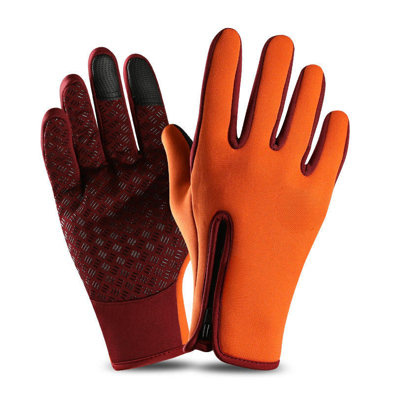 Unisex Touchscreen Ski Gloves: Warm, Windproof, Waterproof Fleece for Winter Sports & Cycling