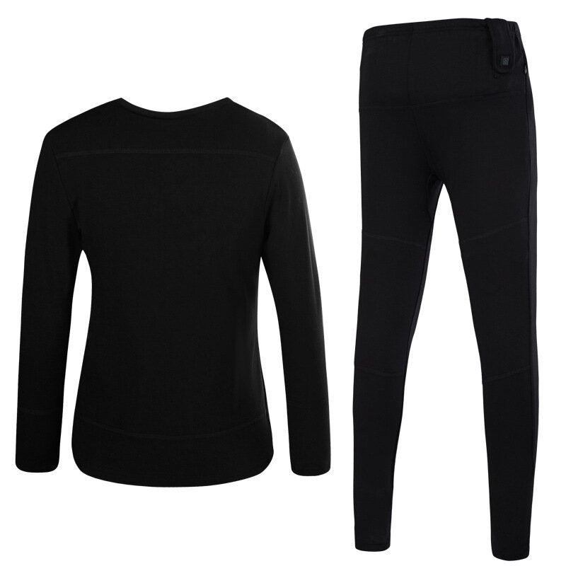 Unisex USB Heated Thermal Underwear Set for Outdoor Activities - Warm Winter Shirt & Trousers